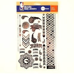 4x NBA Orlando Magic Basketball 2-Pack Metallic Body Jewelry Foil Tattoo 8-TOTAL