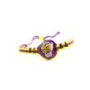 NBA Los Angeles Lakers LA Basketball Single Nut Macrame Bracelet Purple/Yellow