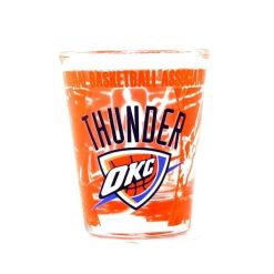 2pk NBA Oklahoma City Thunder OKC Basketball Hi-Definition Classic Shot Glass