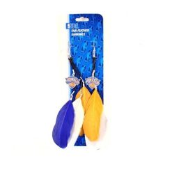 NBA New York Knicks Basketball Little Earth Fan Feather Dangle Hook Earrings