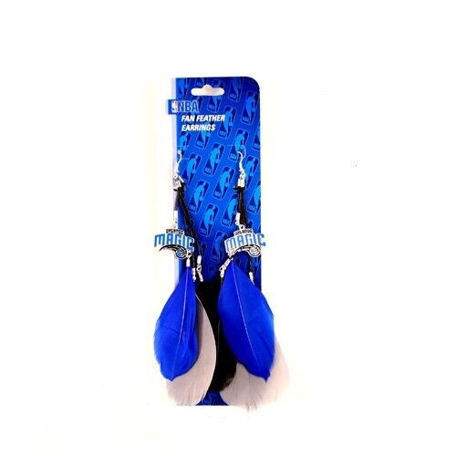 NBA Orlando Magic Basketball Little Earth Fan Feather Dangle Style Hook Earrings Main Image