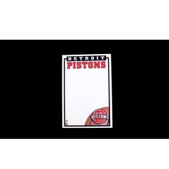 4pk NBA Detroit Pistons Basketball Team Logo Notepad 40 Sheets/Pad 5"x8" White