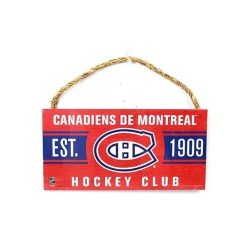 NHL Montreal Canadiens Hockey 10"x15" Wooden Sign Hockey Club Style