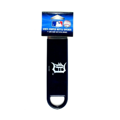 MLB Detroit Tigers Official Merch Vinyl Coated Pro Style Bottle Opener Black