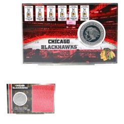 NHL Chicago Blackhawks Collectibles 4"x6" Acrylic Case w/ Highland Mint Coin