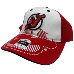 NHL New Jersey Devils Hockey Fan Gear Item Red White Stitches Style Cap