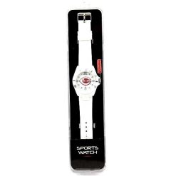 MLB Cincinnati Reds Baseball Official Merch Sparo Cloud Style Sports Watch White