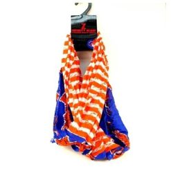 NCAA Boise State Broncos Official Merch Striped Style Series1 Infinity Scarf