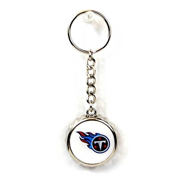 NFL Tennessee Titans Football Official Team Merch Fan Bottle Cap Style Keychain