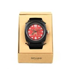 MLB Arizona Diamondbacks Baseball Sparo Prompt Style Wrist Watch Black/Red