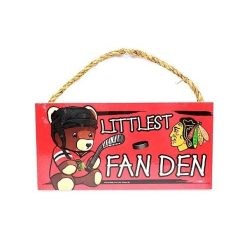 NHL Chicago Blackhawks Hockey Official Merch 10"x8" Cutest Little Fan Wood Sign