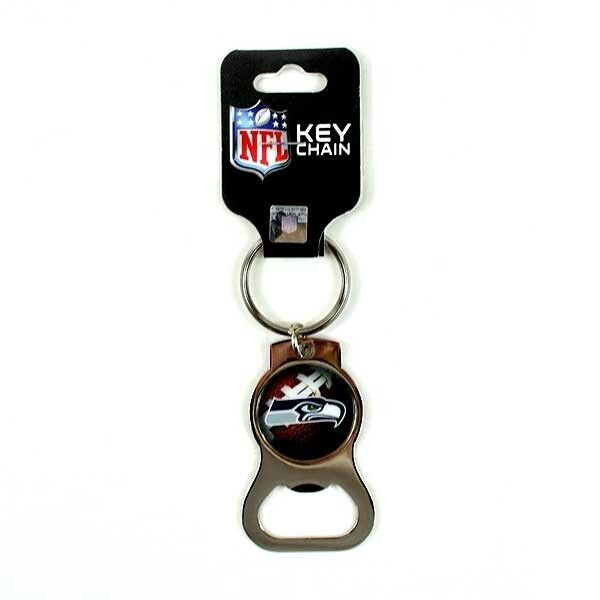 NFL Seattle Seahawks Football Official Team Merch Bottle Opener Metal Keychain