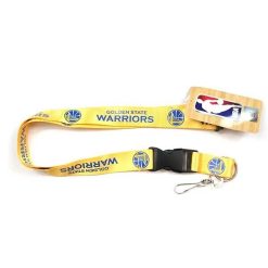 NBA Golden State Warriors Basketball Classic Yellow Lobster Clip Style Lanyard
