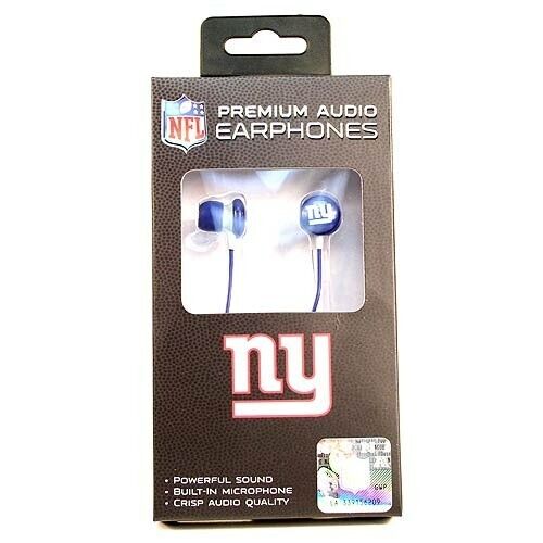 NFL New York Giants Football Official Premium Audio Slimline Series Earphones
