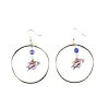 NBA Oklahoma City Thunder Basketball 2" Color Bead Hoop Dangle Earrings