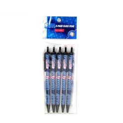 Qty 2 NBA Los Angeles Clippers Basketball 5-Pack Disposable Click Pens Black Ink