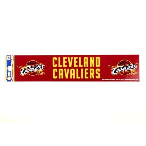 2pk NBA Cleveland Cavaliers Basketball WinCraft Bumper Sticker Decal Wine 2"x10" Gallery Image 0