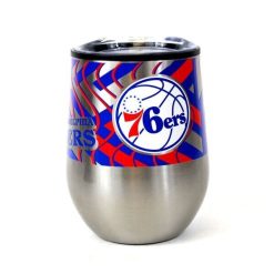 NBA Philadelphia 76ers Vacuum Sealed Lid Flex Style 11oz Stainless Wine Tumbler