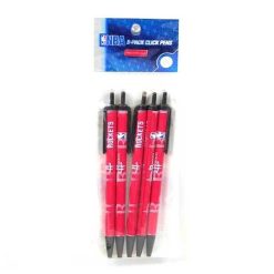 Qty 2 NBA Houston Rockets Basketball 5-Pack Ballpen Click Style Pen Black Ink