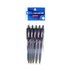 Qty 2 NBA Atlanta Hawks Basketball Logo Ball Point Click Pens Black Ink 5 Pack