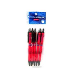 Qty 2 NBA Detroit Pistons Basketball Team Logo 5-Pack Click Ball Pens Black Ink