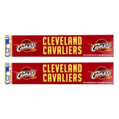 2pk NBA Cleveland Cavaliers Basketball WinCraft Bumper Sticker Decal Wine 2"x10" Main Image