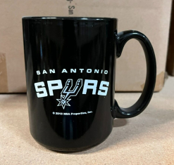 NBA San Antonio Spurs Basketball Official Fan Gear 15oz Black Ultra Style Mug