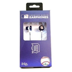 Detroit Tigers Earphones Wired iHip Earbuds Premium Audio MLB Official Merch